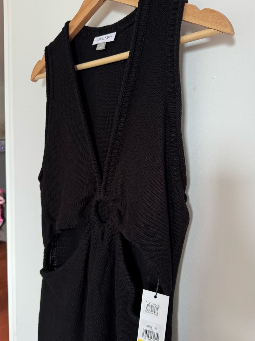 Calvin Klein Black Knit V‑Neck Sweater